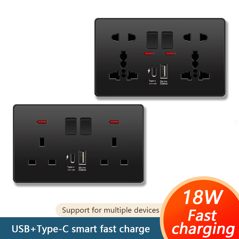 Outdoor Power Outlet - مقبس حائط عالمي سريع الشحن بقوة