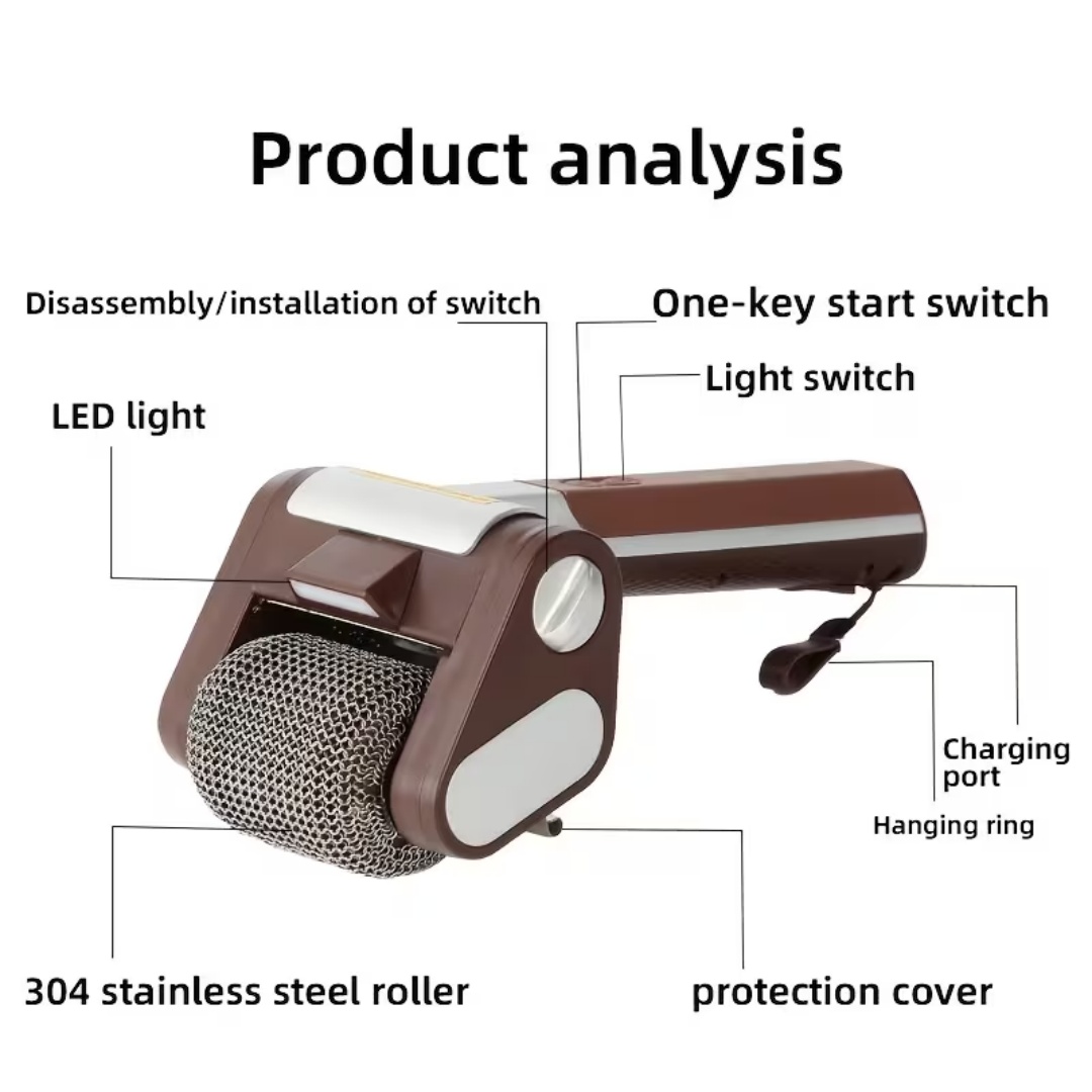 فرشاة تنظيف الشواية الكهربائية - مراجعة Outdoor Power Brush وسعره