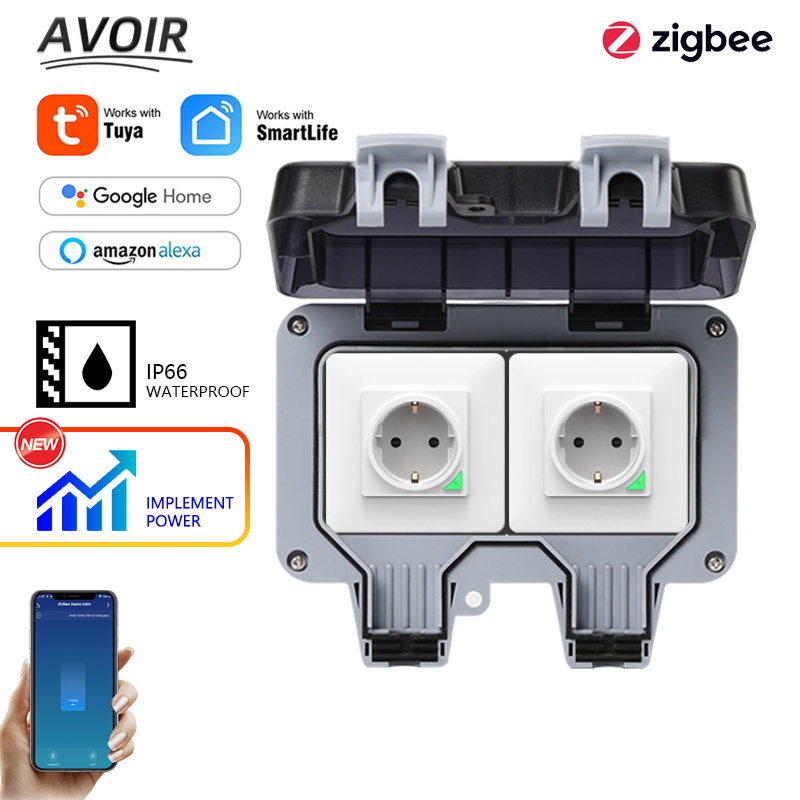 Avoir Tuya Zigbee المقابس الكه - مراجعة Outdoor Power Outlet وسعره