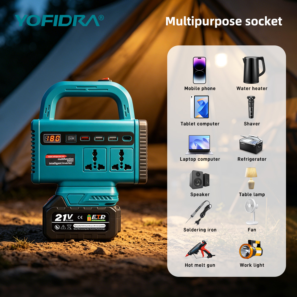 محول طاقة محمول YOFIDRA 220 فو - مراجعة Outdoor Power Point وسعره